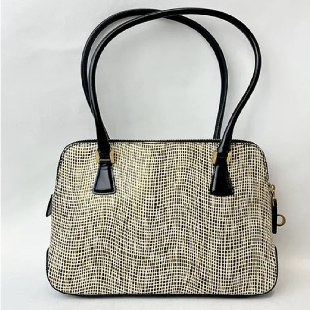 Authentic Salvatore Ferragamo Satchel Black Ivory Leather